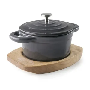 Gereduceerde Prijs Lacor Braadpannetje met plankje grijs 200ml Ø10cm