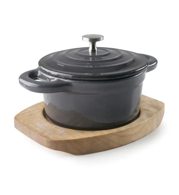 Gereduceerde Prijs Lacor Braadpannetje met plankje grijs 200ml Ø10cm