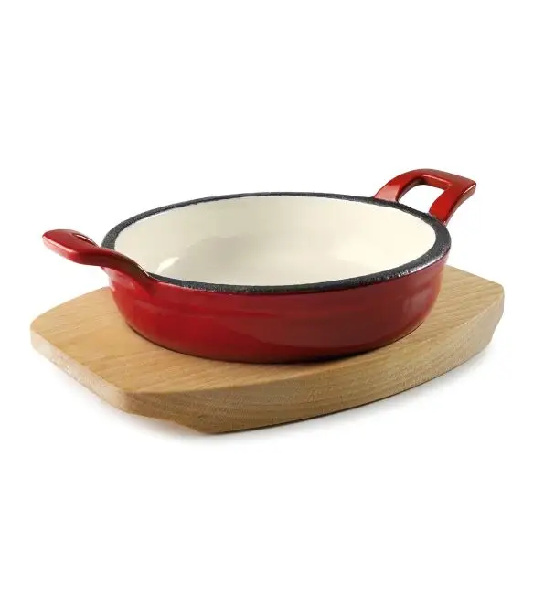 Lacor Braadpannetje met plankje rood 470ml Ø16cm Snelle Levering