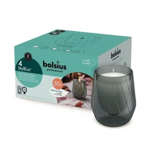 Weekendaanbieding Bolsius StylEco Kaarshouder grijs | 4 stuks