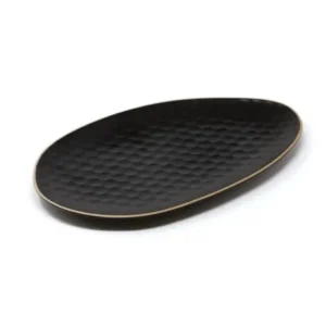 Le Coq Kypseli Bord ovaal mat zwart 27,5x16cm Dagaanbieding