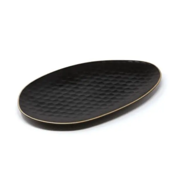 Le Coq Kypseli Bord ovaal mat zwart 27,5x16cm Dagaanbieding