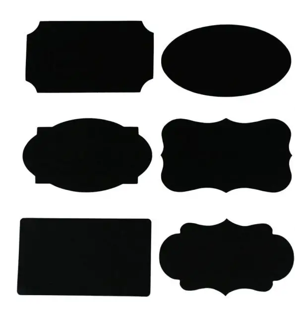 Stickers herbruikbaar zwart 8x4,5cm 72 stuks Nu Kopen
