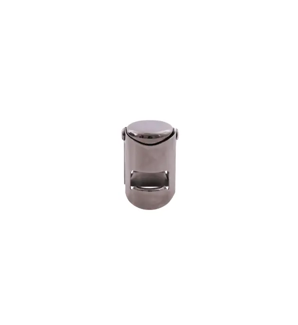 Point-Virgule Champagnestop RVS metallic zwart Ø3,9xH5,6cm Bestel Nu