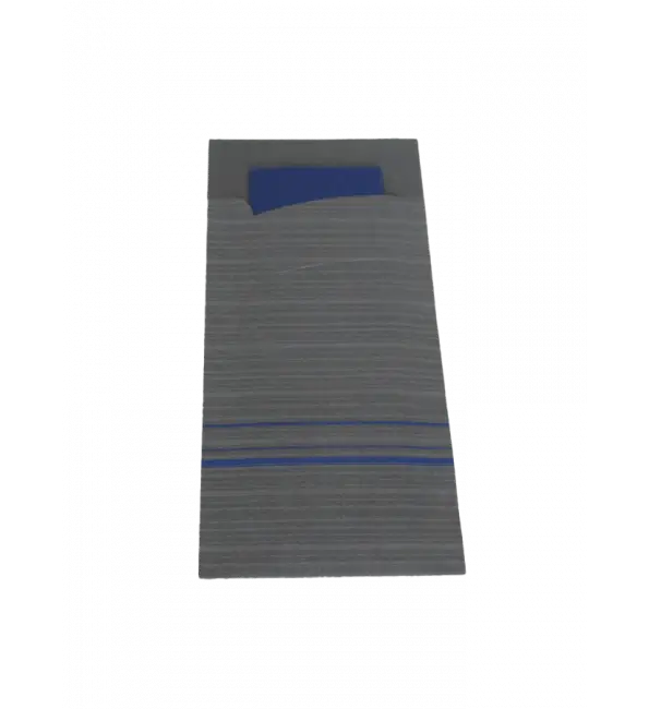 Bestekzak Lima grijs-blauw servet | 100 stuks Nu Kopen