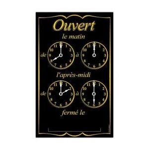 Etiq Etal Bord Openingsuren Franstalig open/ gesloten met wijzers Favoriet