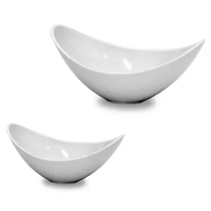Betaalbaar Bowl melamine ovaal wit 38x23cm