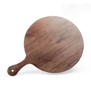 Plank met handvat melamine houteffect bruin Ø17,5cm Betrouwbaar