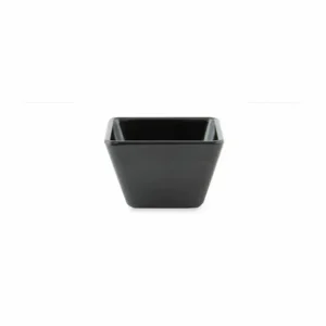 Potje vierkant melamine zwart 9cm Flitsaanbieding