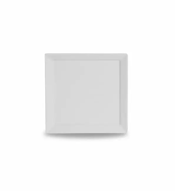 Aanbieding Bordje vierkant melamine wit 10cm