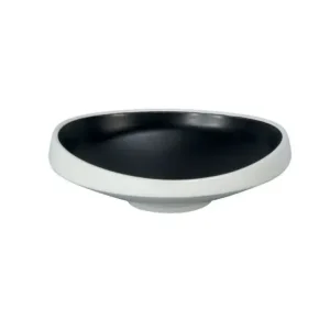 Merkproduct Bord schuin melamine ivoor/zwart 20,4x20,2xH5,3cm