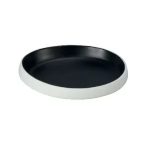 Hete Deal Bord melamine ivoor/zwart 17,9x16,3xH3cm