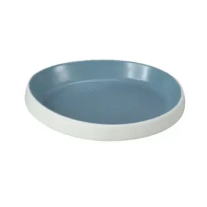 Bord melamine ivoor/blauw 17,9x16,3xH3cm Meest Verkocht