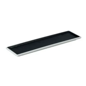 Veilige Betaling Bord smal melamine ivoor/zwart 30,5x8,6xH1,8cm