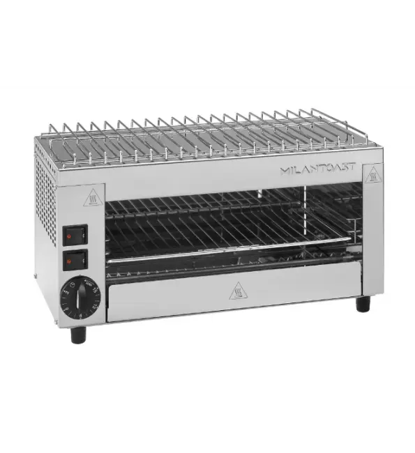 Milan Toast Salamander 3 gleuven met 3 tangen 1,9kW Speciale Aanbieding
