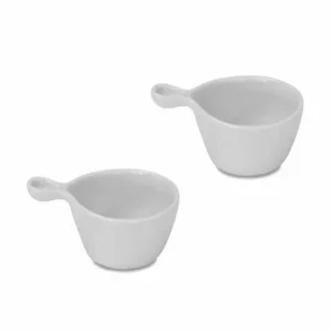 Kommetje met oortje wit 7cm Korting