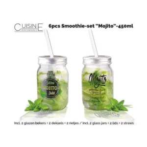 Weekendaanbieding Smoothieset Mojito 6-delig 450ml
