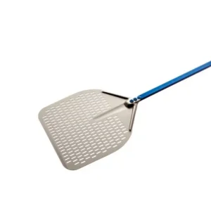 Laatste Kans GI Metal Pizzaschep alu rechthoek geperforeerd 33x33cm steel 60cm