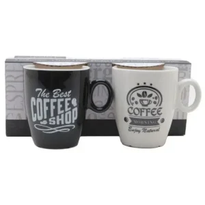 Mokkenset zwart-wit 180ml Bestel Nu