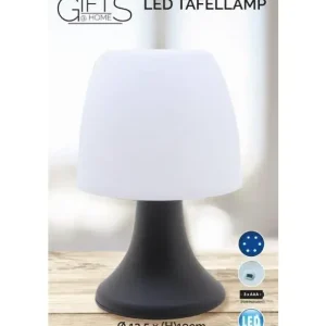 Korting Tafellamp LED wit/zwart H19cm