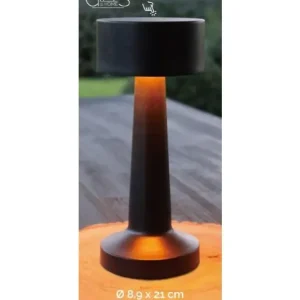 Koop Vandaag Tafellamp mat zwart 8,9xH21cm