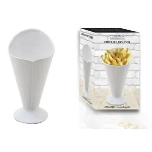 Frietjeshouder keramiek wit mat 11x10xH18,5cm Meest Verkocht