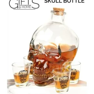 Koop Vandaag Doodskop Fles 400ml + 4 glaasjes 10ml