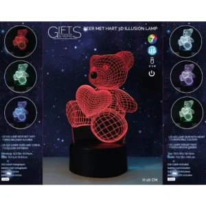 Nu Kopen Ledlamp beer met hart 3D H18cm
