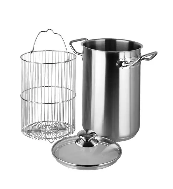 Inoxibar Aspergekoker met glazen deksel Ø16xH24cm Koop Online