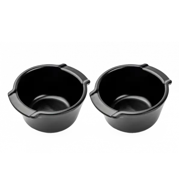 Rechtstreeks Van De Fabrikant Peugeot Appolia Duo Ramequins zwart satin 11cm | 2 stuks