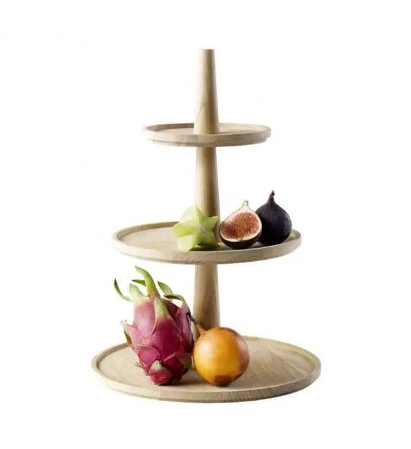 APS Etagère Valo 3 niveaus hout Ø30xH42cm Speciale Aanbieding