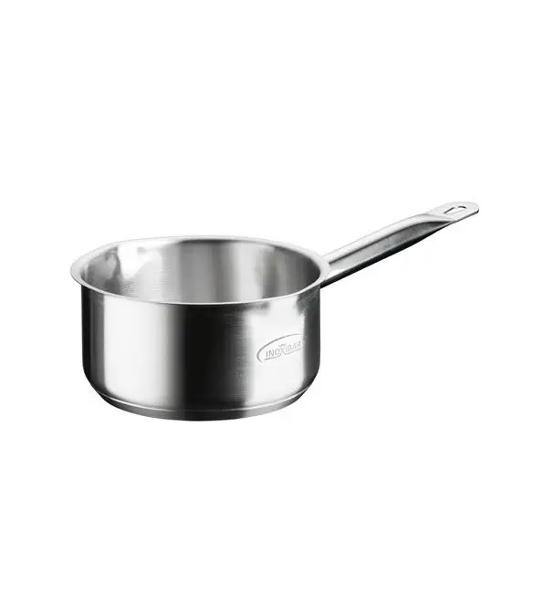 Inoxibar Steelpan met dubbele schenktuit 1,5L Ø16xH8cm Gratis Retour
