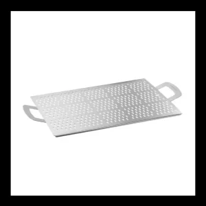 Rechth.geperf. tray/snijbord op voet 40x60cm Gecertificeerd