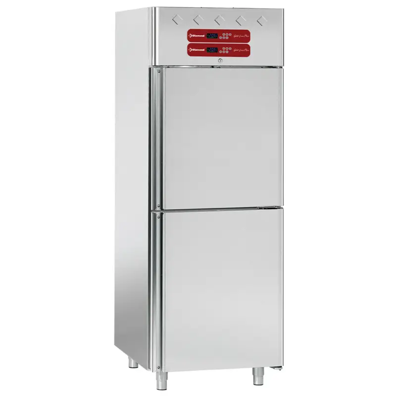 Diamond Koel-/Vrieskast | 2x 350L 2/1 GN | RVS | -15°C/-25°C & -2°C/+8°C | Geventileerd | 2 Zones Apart Instelbaar | 770x820x2025mm Op = Op