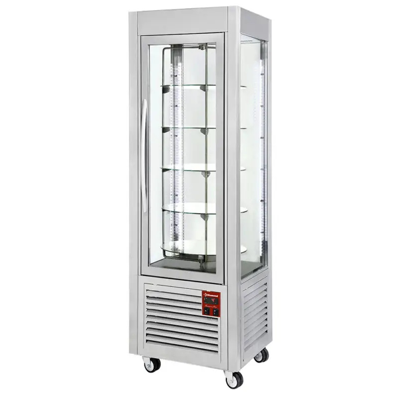 Diamond Horeca Gebaksvitrine | 360L | Grijs | 5 Roterende Schappen | 600x630x1850mm Merkproduct