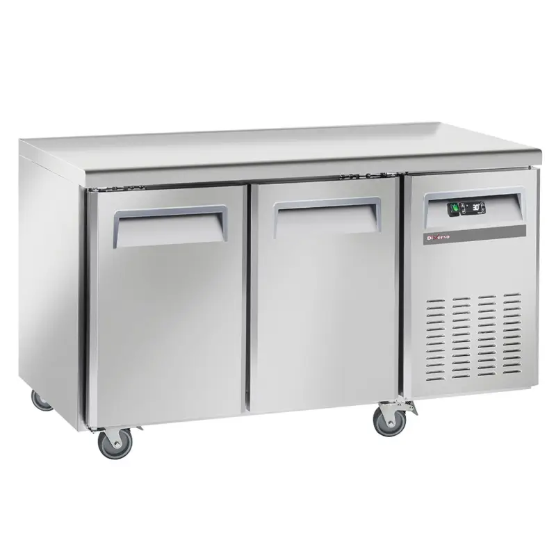 Direct Beschikbaar Diverso By Diamond Vrieswerkbank | 169L | 2 Deuren 1/1 GN | Geforceerd | Wielen | 1350x700x850mm