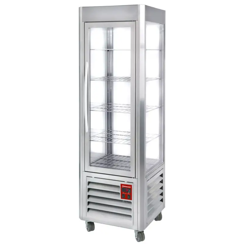 Diamond Gebaksvitrine | 360L | RVS | +2°c/+10°c | 5 Niveaus | Wielen | 600x630x1850mm Koopje