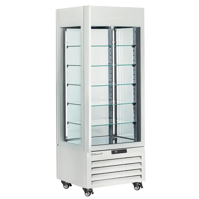 Diamond Gebaksvitrine | 440L | Wit | Geforceerd | 6 Niveaus | Wielen | 700x650x1900mm Meest Verkocht