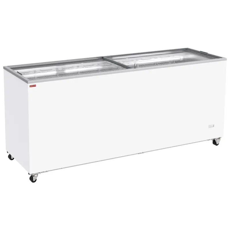 Diamond Vrieskist | 672L | Wit | -15°C/-23°C | Statisch | Schuifdeksels | 2050x635x890mm Hoge Kwaliteit