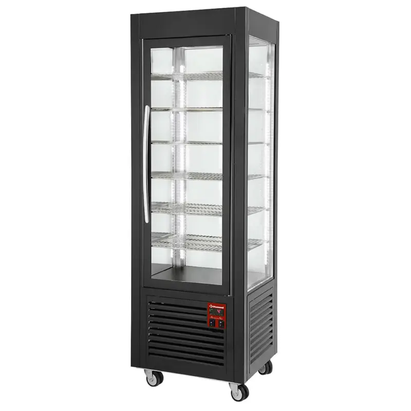 Diamond Vriesvitrine | 360L | Zwart | -5°c/-20°c | Geventileerd | 600x630x1850mm Shop Nu