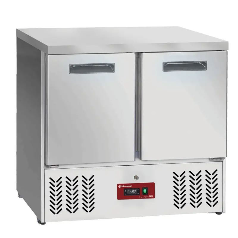 Diamond Vrieswerkbank | Compact Line EVO | 220L | 2 Deuren | −10°C/−18°C | Statisch + Ventilator | Werkblad Afneembaar | Wielen | 900x700x880 mm Speciale Aanbieding