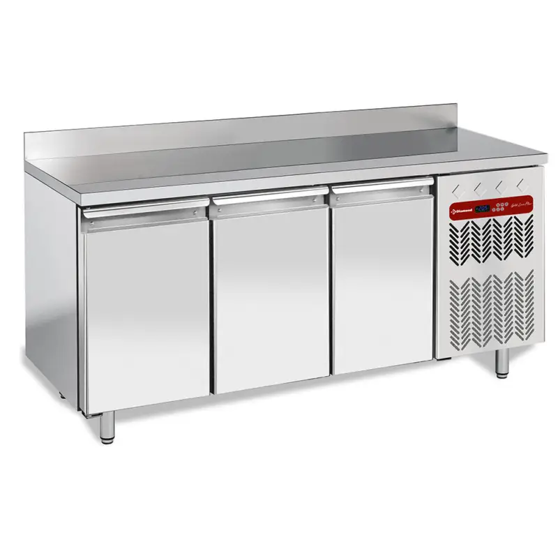 Betrouwbaar Diamond Vrieswerkbank | Geventileerd | 405L | 3 Deurs | -20°C/-10°C | Achter Rand | 1805x700x880/900+85mm