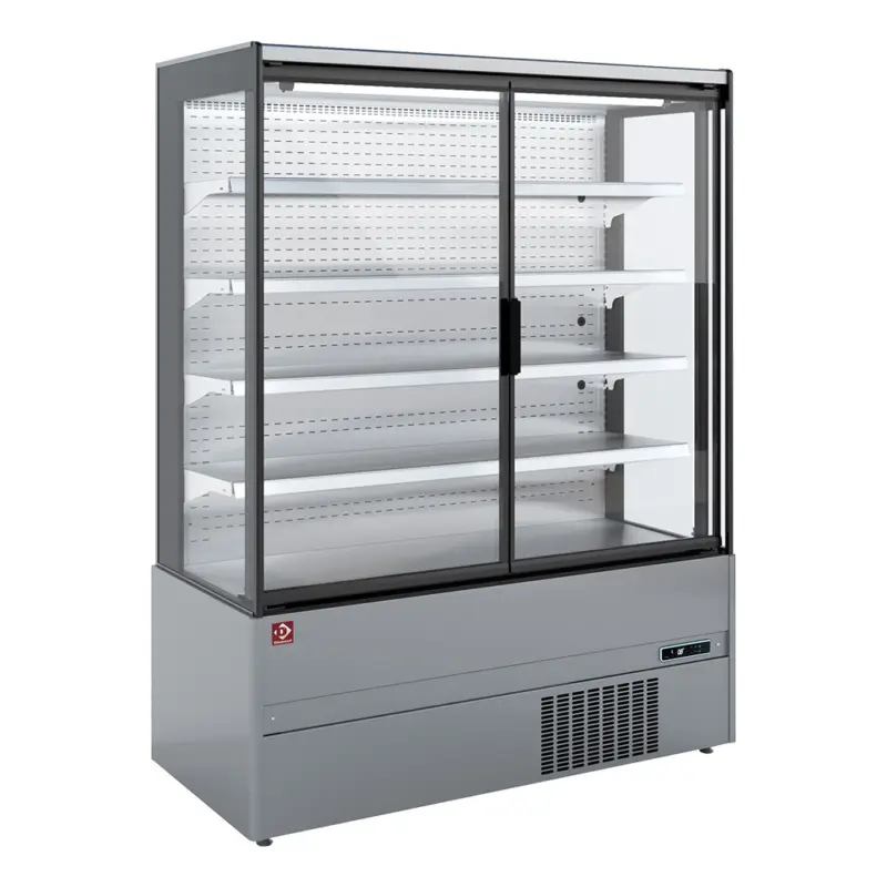 Diamond Wandkoeling | IMOLA LINE | RVS/Grijs | -1°C/+5°C | Statisch + Ventilator | Draaideuren | 1935x665x1920mm Lage Kosten