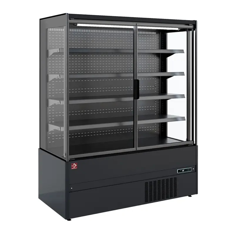 Diamond Wandkoeling | IMOLA LINE | Zwart | -1°C/+5°C | Statisch + Ventilator | Draaideuren | 1310x665x1920mm Uitverkoop