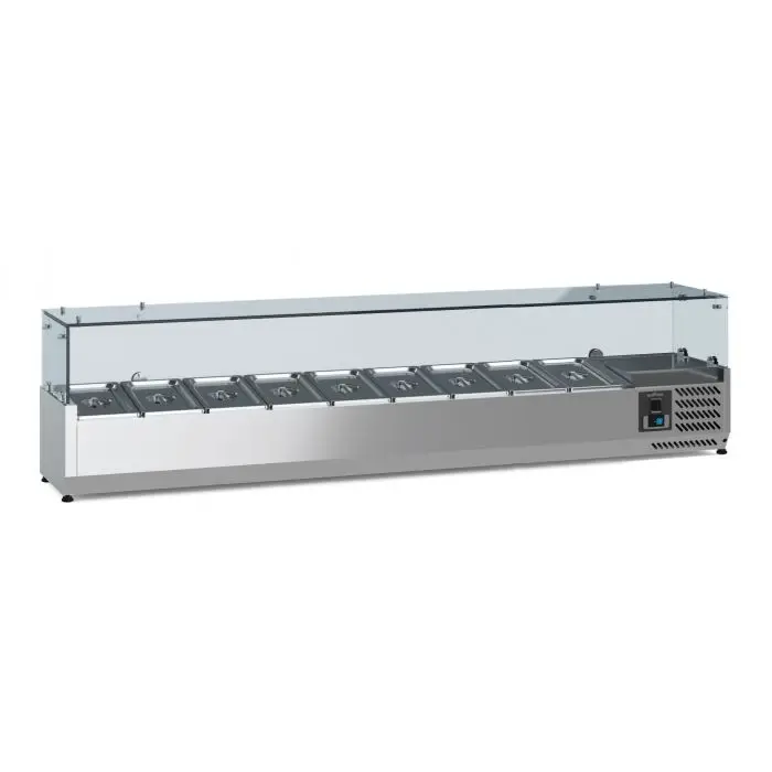 Express Levering Ecofrost Opzetkoelvitrine 9x 1/3 GN | RVS | 2000mm