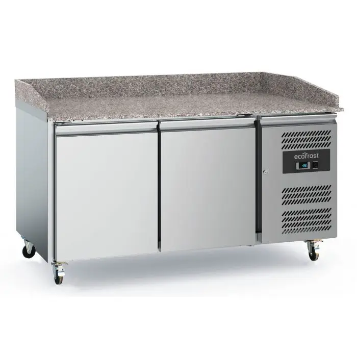 Ecofrost Pizzawerkbank | 390L | 2 Deuren | Geforceerd | Wielen | 1515x800x1000mm Tijdelijk Beschikbaar