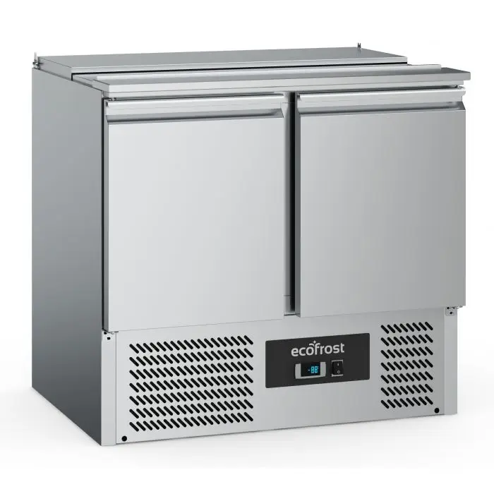 Ecofrost Saladette RVS 240L | 2 Deuren | Statisch Koeling | +2°C/+8°C Laatste Kans