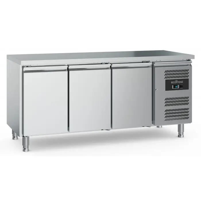 Voordeelprijs Ecofrost Koelwerkbank | 417L | 3 Deuren 1/1 GN | +2°C/+8°C | Geforceerd | 1795x700x850mm
