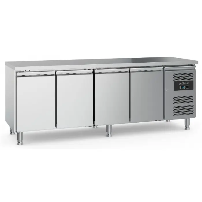 Ecofrost Koelwerkbank | 553L | 4 Deuren 1/1 GN | +2°C/+8°C | Geforceerd | 2230x700x850mm Beste Prijs