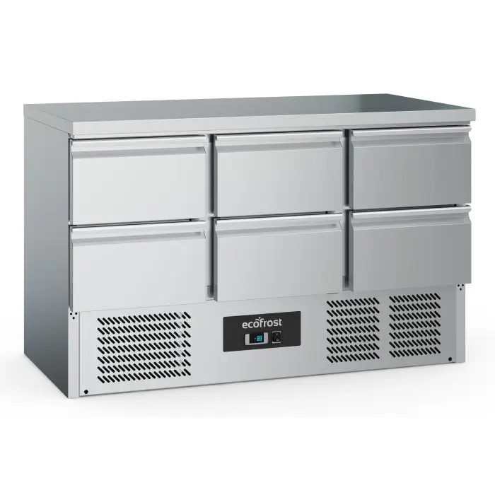 Op = Op Ecofrost Koelwerkbank 400L | 6 Laden | Statisch + Ventilator